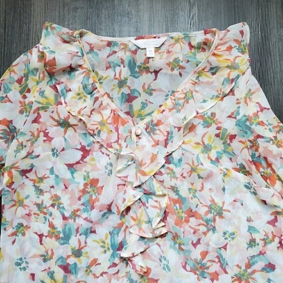 Long Sleeve Sheer Blouse - Picture 6 of 6